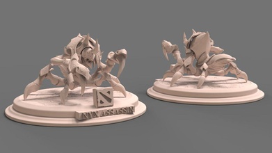nyx asesino dota araña escultura armadura arte esculturas 3d print model - Mito3D