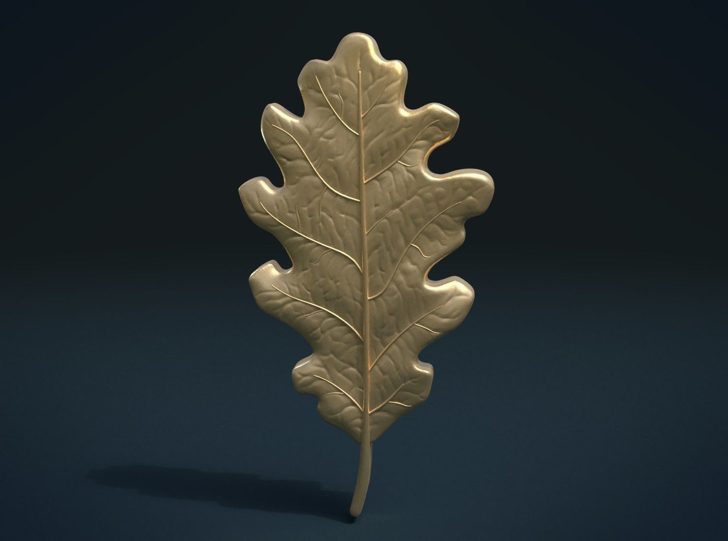 hoja de roble art la planta el follaje flora elemento naturaleza deco bosque signos logotipos señales 3D print model - Mito3D