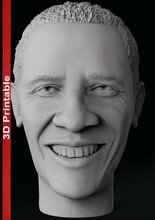 barack obama head history face 3dprintable stl character famous president sculpture art sculptures 3d print model - Mito3D