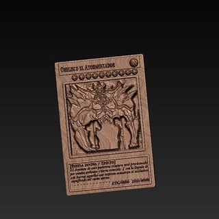 Obelisk Peiniger Yugioh Karte Obelisco el Anime retro Kunst Dios ägyptisch Papier Tier göttliche Bestie Karten Spiele Hobby DIY 3d print model - Mito3D