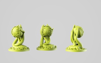 observer arachnid miniatures eje eye tentacle gloomhaven tabletop boardgame wargame monster dungeon render yellow 28mm 32mm miniature eyewear observation duty recon games toys 3d print model - Mito3D