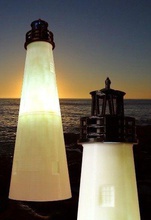 ocracoke lighthouse lighting nightlight coast navigation beacon harbor house civic building seaport fresnel port guard shore marina 3d print model - Mito3D