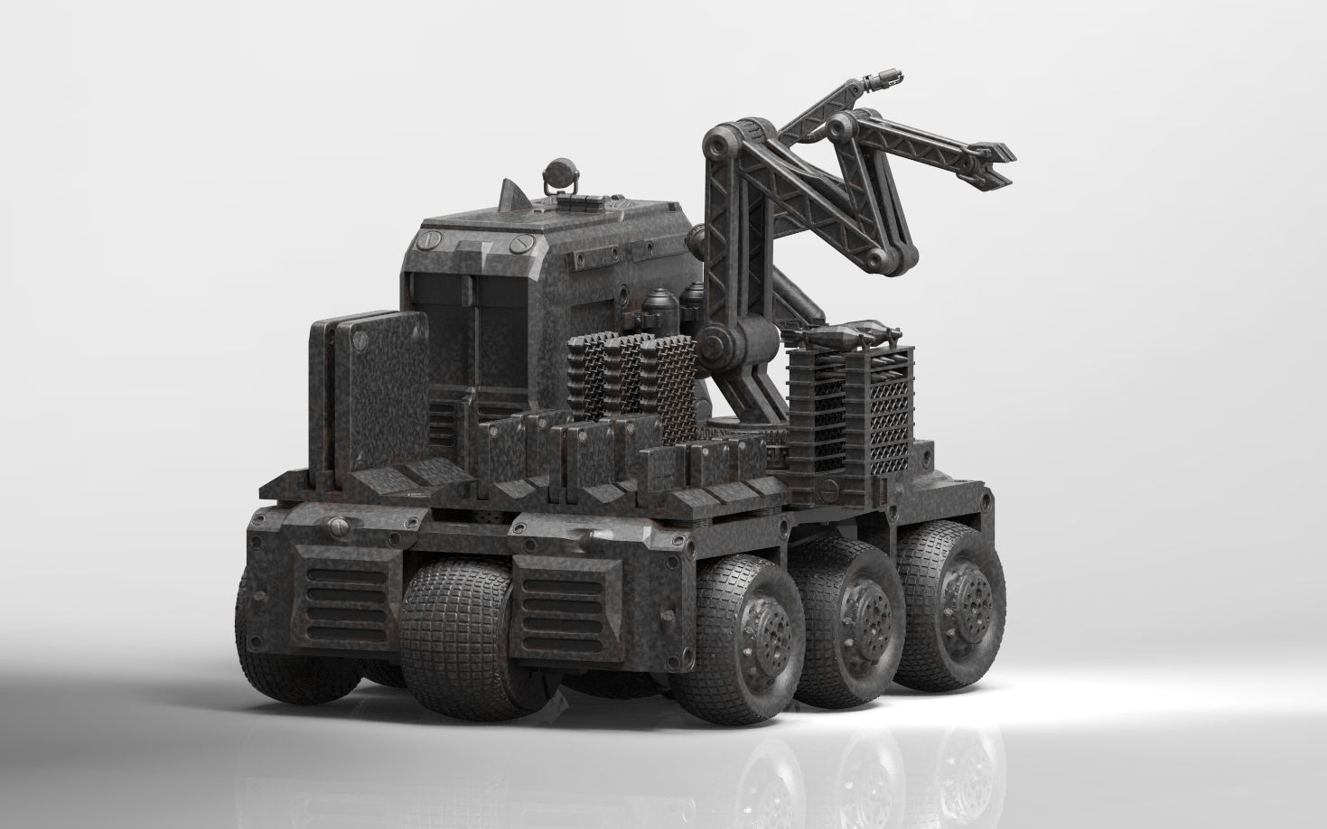 ocrv sci fi repair vehicle refit scifi miniature military industry battle armored mobile heavy future large truck futuristic wargaming tabletop games toys 3D print model - Mito3D