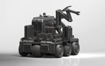 ocrv sci réparation véhicule remonter scifi miniature militaire industrie bataille blindé mobile lourd futur grand camion futuriste wargaming table jeux jouets 3d print model - Mito3D