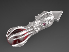 le poulpe bijoux octopode la nature de mer l'océan d'argent joyau pendentifs 3d print model - Mito3D