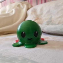 octopus 2 sides happy sad trending worldwide express feelings download print easy painting joint join toy gadget tiktok instagram facebook toys games 3d print model - Mito3D