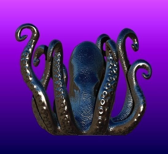 polpo appendiabiti or titolare supporto tazze decorazione arte casalinghi design deco calamaro tentacolo casa cucina cenare 3D print model - Mito3D