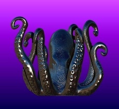 polpo appendiabiti or titolare supporto tazze decorazione arte casalinghi design deco calamaro tentacolo casa cucina cenare 3d print model - Mito3D
