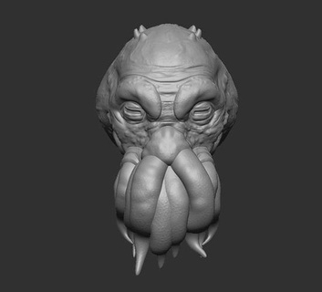 octopus head - headsculpt action figures toy toys games character game figure diy 3d print model - Mito3D