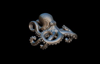poulpe pendentif mer créature océan poisson nature bête argent kraken sterling imprimable calamar tentacule bateau bijoux colgante pendentifs 3d print model - Mito3D