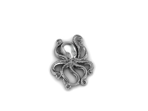 octopus pendant part use jewelry silver gold fashion jewel platinum 3d character human clothing pendants 3d print model - Mito3D
