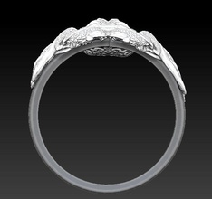 polpo anello gioielli solido 3d modello animale wild stl obj la formazione di muffa cnc altri il mare oceano oro argento 3d print model - Mito3D