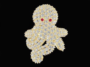 polvo anel 943 joalheria moda acessórios ouro diamante mulher mulheres Projeto feng shui argolas 3d print model - Mito3D