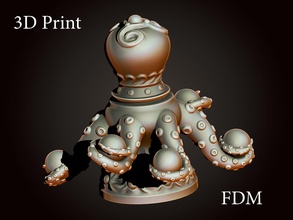 polpo vaso art 3dprint di stampa 3d highpoly zbrush il creatura rendering statua la scultura stampabile pot fiori sculture 3d print model - Mito3D