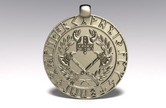 odin pendant viking ancient warrior keychain keyring jewelry pendants 3d print model - Mito3D