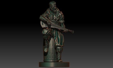ODR statuetta vichingo Dio norvegese asatru statua arte sculture 3d print model - Mito3D