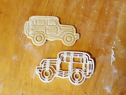 off-road car cookie cutter road offroad biscuit ginger bread gingerbread allterrain baked crossover protonik suv cookies sweet house kitchen dining 3d print model - Mito3D