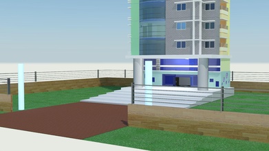 ufficio commerciale edificio residenziale di outlook modello casa architettura moderna la luce del giorno all'aperto lusso hotel sky lo spazio 3d print model - Mito3D