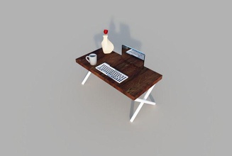 ofis masası ev masa tasarım yatak odası mutfak mobilya eşyaları ahşap çiçek vazo mug bilgisayar laptop sandalye genel dekor pc kahve donanımı 3d print model - Mito3D