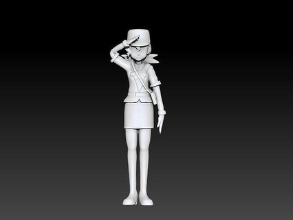 subay Jenny pokemon büyümek pokeball brock sisli kül Mysti Sanat Kadın şekil adam polis Mulher heykeller 3d print model - Mito3D