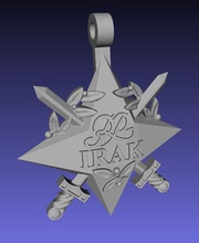 resmi irak lehçe star dekorasyon polonya militar askeri güç polska irak madalya savaş barış fikir ayrılığı onur madalyalar deniz misyon donanma rozet sanat işaretler logolar 3d print model - Mito3D