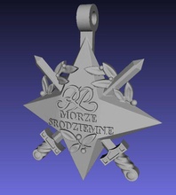 officiel de la mer méditerranée polonais star décoration art pologne le polska effort sauvegarde les navires terroriste l'otan médaille étoiles militar militaires guerre paix mission naval marine des signes logos 3d print model - Mito3D