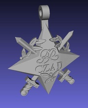 official republic chad polish star decoration art poland polska medal war conflict mission africa czad navy naval militar military force peace badge signs logos 3d print model - Mito3D