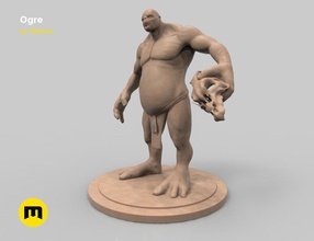 ogre figure games-toys creature monster dnd statue games toys board 3d print model - Mito3D