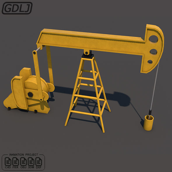 oil pumpjack 3d model climate change crude energy extraction fuel jack pump horse petroleum power hobby diy mechanical parts 3D print model - Mito3D