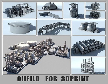 oilfild print oil fild platform oilplatform power tank industry industrial factory valve gulf usa space scifi arabia games toys 3d print model - Mito3D