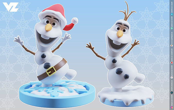 Olaf dondurulmuş Dosyalar 2in1 karakter oyuncak Disney 3dprint pixar fanart Noel kardan adam kış print3d Elsa frozen2 karikatür yüksek poli film oyunlar oyuncaklar 3D print model - Mito3D