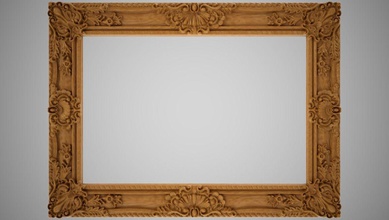 old-fashioned frame house ornate pattern photo object museum grunge interior luxury photography vintage wall wood square rectangle classic collection background framework decor 3d print model - Mito3D