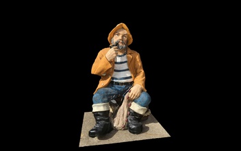balıkçı 3d taramak yeniden yüklendi denizci eski adam heykel balık tutma sanat taramalar balıkçılar fotogrametri deniz kopyalar yazdırılabilir 3d print model - Mito3D