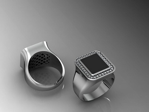alte line ring aus zwei teilen Schmuck sign Silber 3d Diamanten gold Juwel Platin Charakter Mensch andere Ringe 3d print model - Mito3D