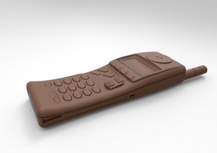 antiguo teléfono móvil 3d 3dprint la impresión modelo 3310 electrónica clásico de edad pequeño teclado hobby diy afición bricolaje 3d print model - Mito3D