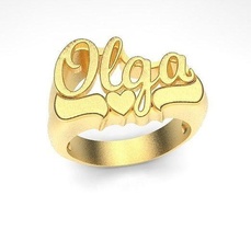 olga ring gift gold 3d model jewelry luxury silver rings 3d print model - Mito3D