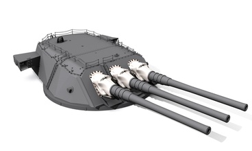 oll ana 46 cm kalibre silahlar burbetler ölçek 1 200 araç makine askeri silah gemi yamato musashi i̇kinci dünya savaşı bağlantılar ijn savaş gemisi japonya kure minyatürler tabanca araçlar hobi kendin yap 3d print model - Mito3D
