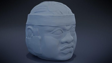 olmec head aztec ancient maya tomb ruin temple mexico archaeology sculpture statue monument mayan mythological inca indian pyramid old architectural decoration art sculptures 3d print model - Mito3D