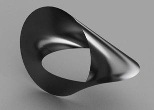 oloid art loop shape 3dprint mathematical 3d print model - Mito3D