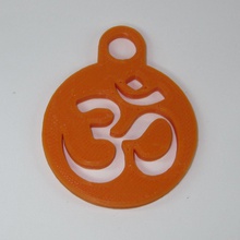 om pingente 01 pingentes símbolo aum hindu som transe alma mantra chave porta portas espiritual jóias ouro projeto diamante joalheria 3d print model - Mito3D