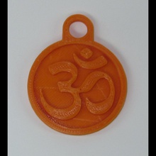 om - pendentif 05 bijoux pendentifs symbole aum l'hindou son la transe de l'âme mantra clé les touches porte des portes spirutal or conception le diamant 3d print model - Mito3D