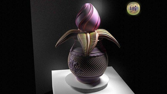 om Blume spirituell Yoga Dekor Meditation Harmonie Vase Balance Buddhismus ursprünglich einfach schön Natur Selten Kunst Skulpturen designe Frieden 3d print model - Mito3D