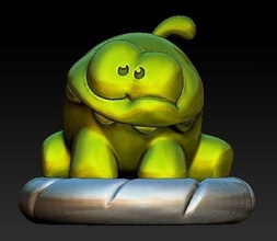 om nom personnage jouet monstre fantoche dessin animé art animal grenouille Couper corde zeptolab Jeux jouets Jeu accessoires 3d print model - Mito3D