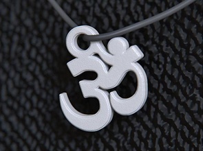 om pendant jewelry aum aumkara jewellery ohm pranava sanskrit symbol sacred yoga devanagari pendants 3d print model - Mito3D