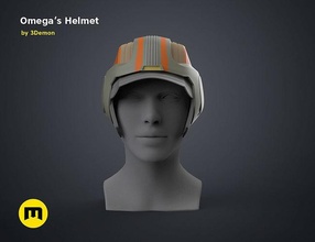 omega helmet - bad batch female star wars sci fi fantasy galactic helm wearable cosplay clone force 99 order 66 child girl games toys 3d print model - Mito3D