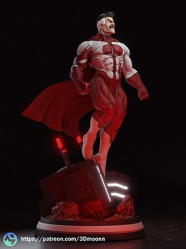 omni man invencível omniman homem patreon herói arte esculturas 3D print model - Mito3D