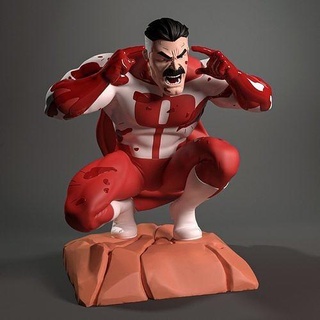 omniman stl pronto Stampa supereroe eroe comico scultura statua arte 3dprint uomo meme invincibile figura super sculture 3d print model - Mito3D