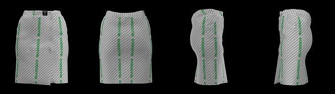 dugmeli falda modelo sveegiyim moda ropa Moda 3D print model - Mito3D