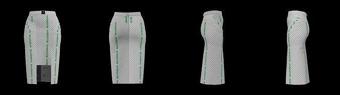 yirtmacli falda modelo sveegiyim moda ropa 3d print model - Mito3D
