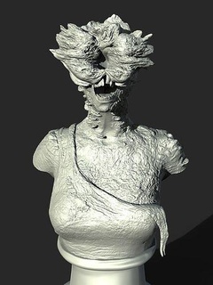 one10 tıklayıcı büst us tlou ps3 ps4 ps5 yaramaz köpek Joel Ellie video oyunu oyun yaratık enfekte karakter Sanat heykeller 3d print model - Mito3D